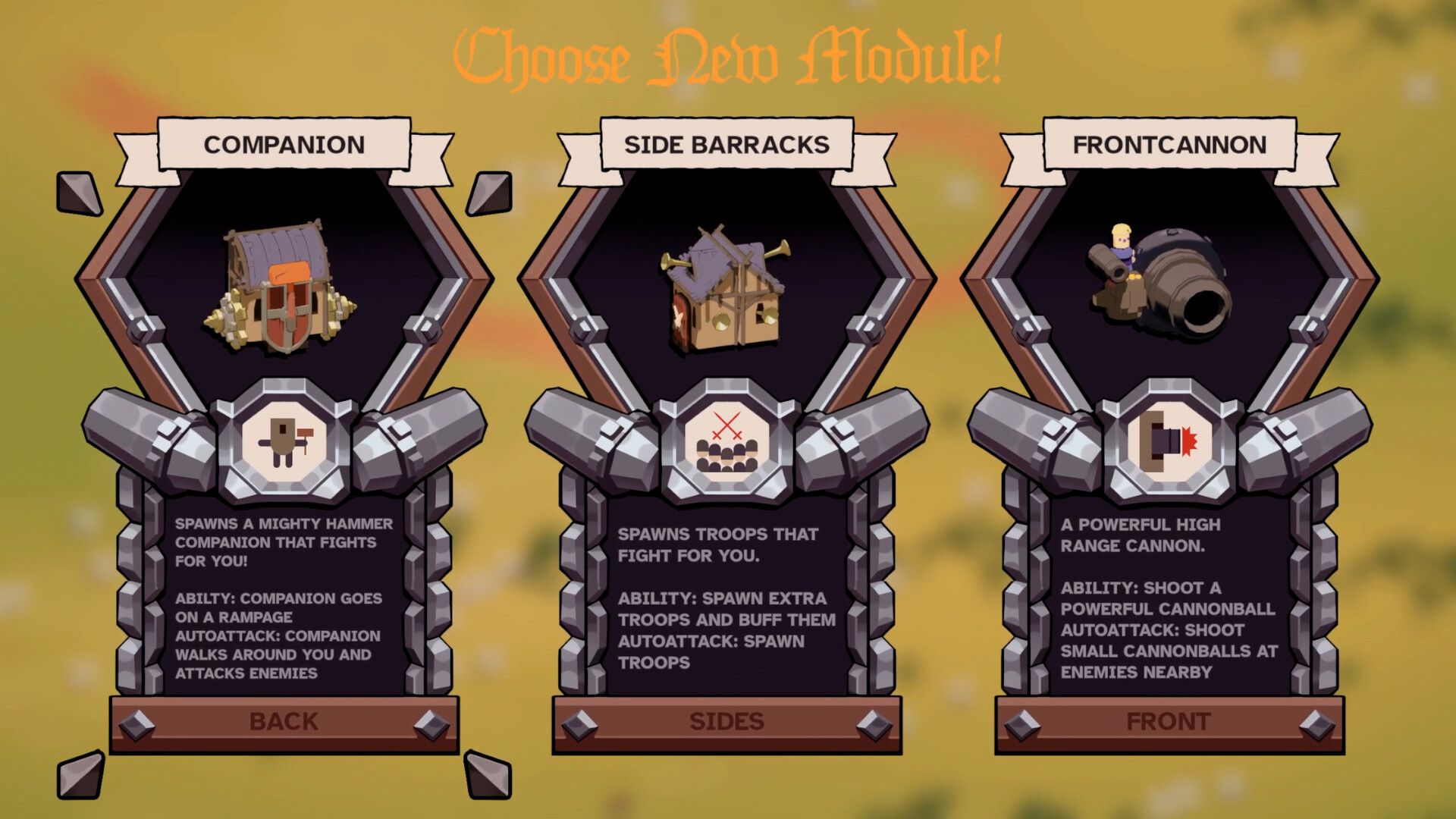 Wanderburg Choose New Module UI